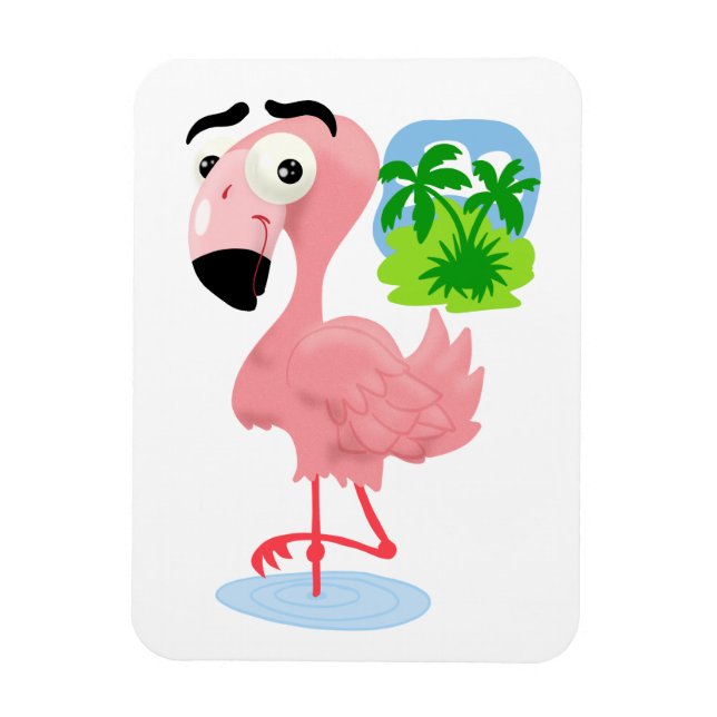 Rosa Flamingo Magnet (Vertikal)
