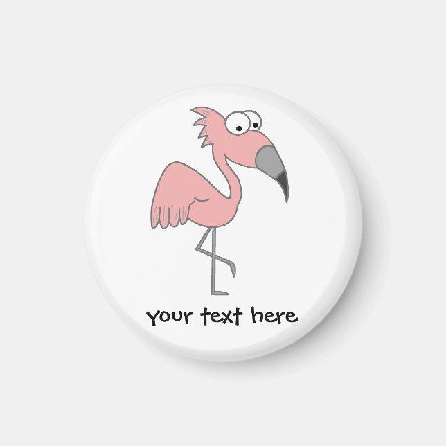 Rosa Flamingo Magnet (Framsidan)