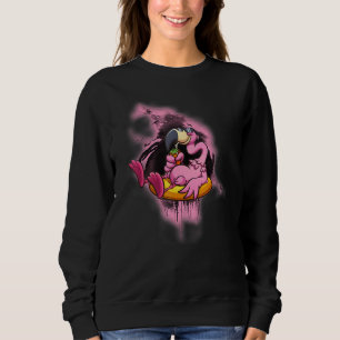 Rosa Flamingo med Flytande drickande under sommaru T Shirt