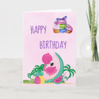 Rosa Flamingo med frukter & den Macarons grattis