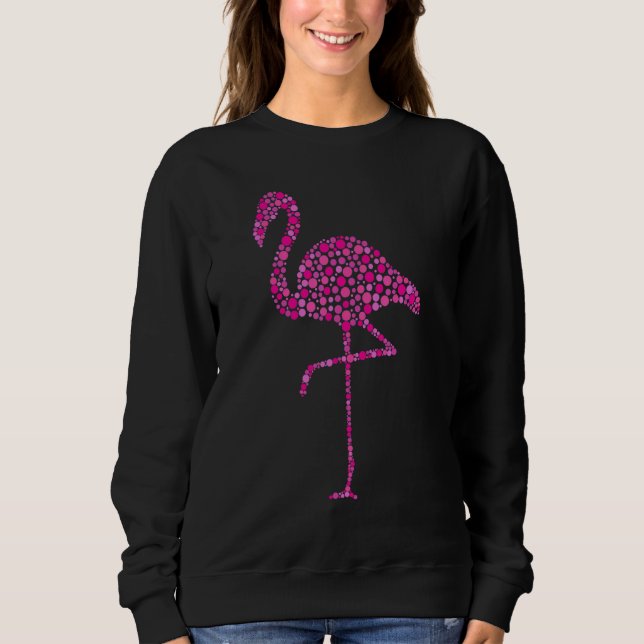 Rosa Flamingo med prickar Internationella prick-da T Shirt (Framsida)