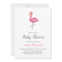 Rosa Flamingo Modern Baby Shower