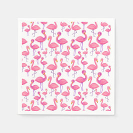 Rosa Flamingo Modern Baby Shower Pappersservett