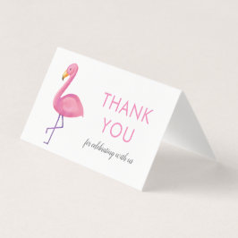 Rosa Flamingo Modern Baby Shower Tack Kort