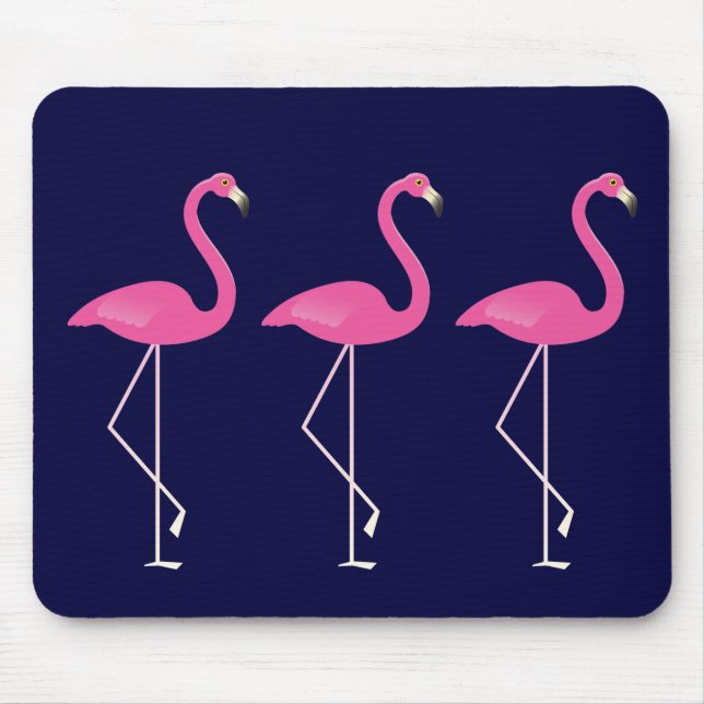 Rosa Flamingo Mousepad Musmatta (Framsidan)