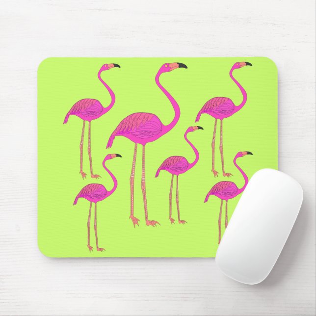 Rosa Flamingo Mousepad Musmatta (Med mus)