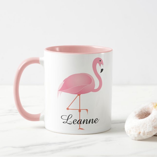 Rosa Flamingo Mugg (Med munk)