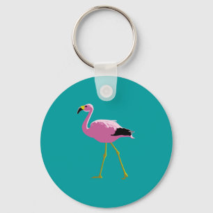 Rosa Flamingo Nyckelring