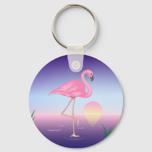 Rosa Flamingo Nyckelring