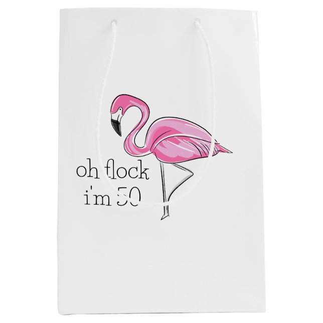 Rosa Flamingo Oh Flock, jag är 50 (Framsidan)