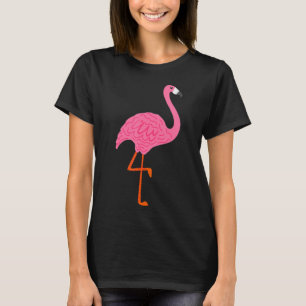 Rosa Flamingo på en fågel för fågel- och naturstru T Shirt