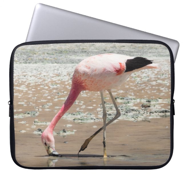 ROSA FLAMINGO PÅ KROPPEN VATTEN LAPTOP FODRAL (Framsidan)