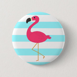Rosa Flamingo på ljusa krickarandar Knapp