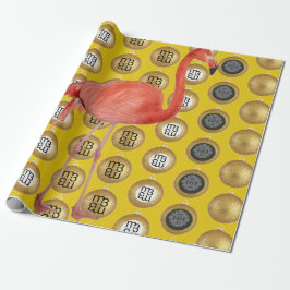 ROSA FLAMINGO papper julomslutning Presentpapper