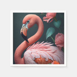 Rosa Flamingo. Pappersservett
