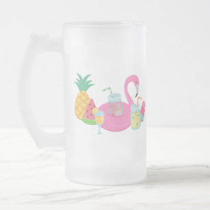 Rosa Flamingo Party Frostad mugg