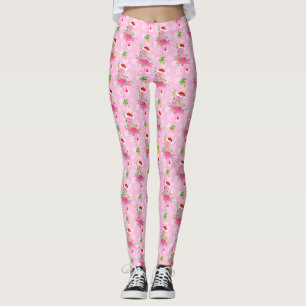Rosa Flamingo Pattern Leggings