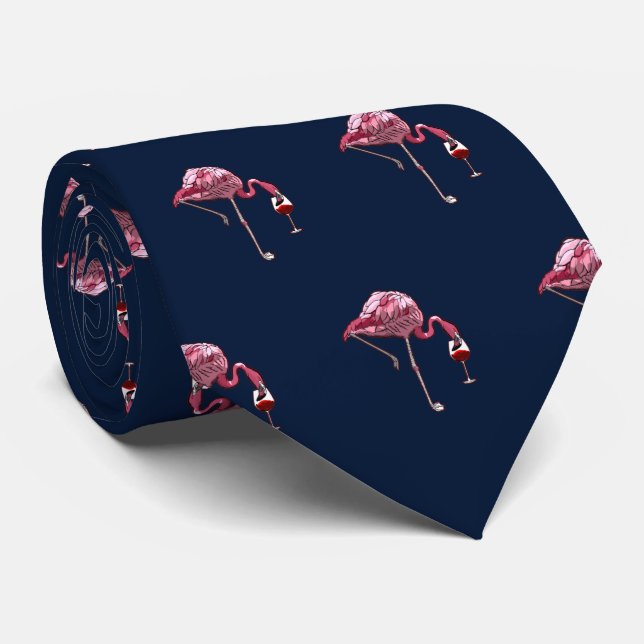 Rosa Flamingo Pattern Vin Drinker Cute Slips (Rullad)