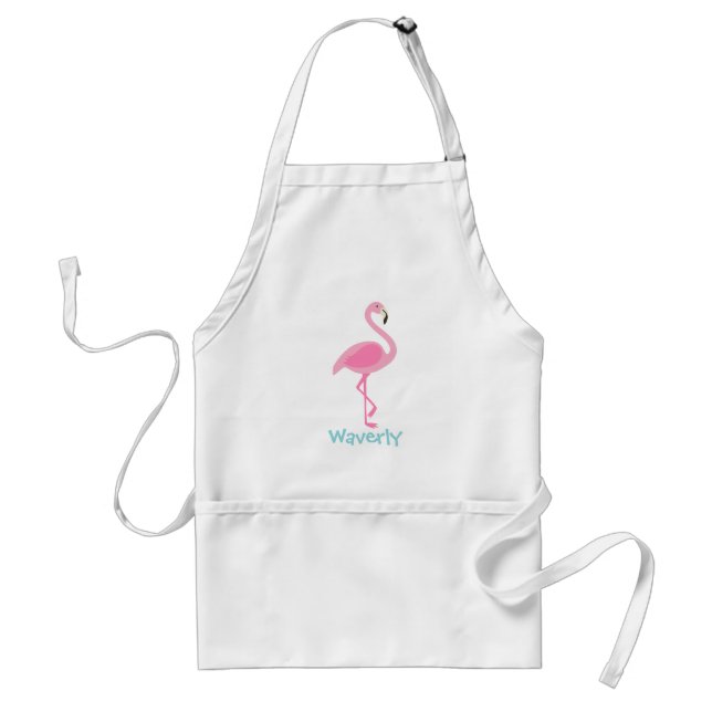 Rosa Flamingo Personlig Apron Förkläde (Framsidan)