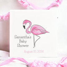 Rosa Flamingo Personlig Baby Shower