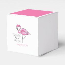 Rosa Flamingo Personlig Baby Shower Presentaskar