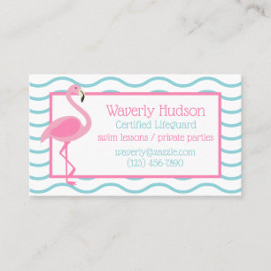 Rosa Flamingo Personlig Business Contact Card Visitkort