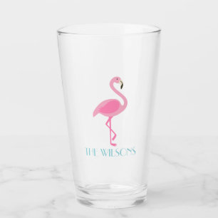 Rosa Flamingo Personlig Glass Tumbler Glaskopp