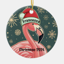 Rosa Flamingo Personlig jul Ornament