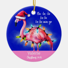 Rosa Flamingo Personlig Ornament
