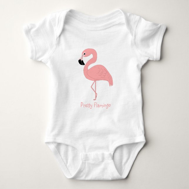 Rosa Flamingo Personlig T Shirt (Framsida)