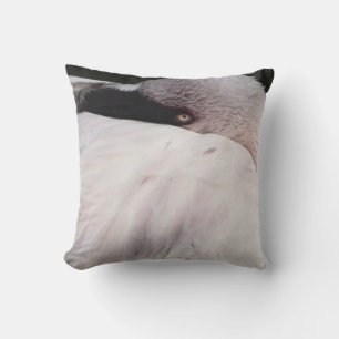Rosa Flamingo Porträtt Ritning Effekt Konst Kudde