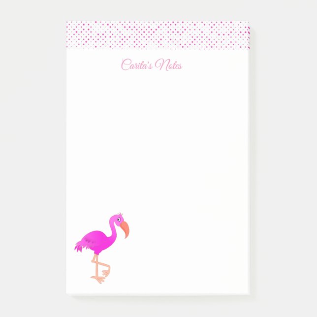 Rosa Flamingo Post-it Notes (Framsida)