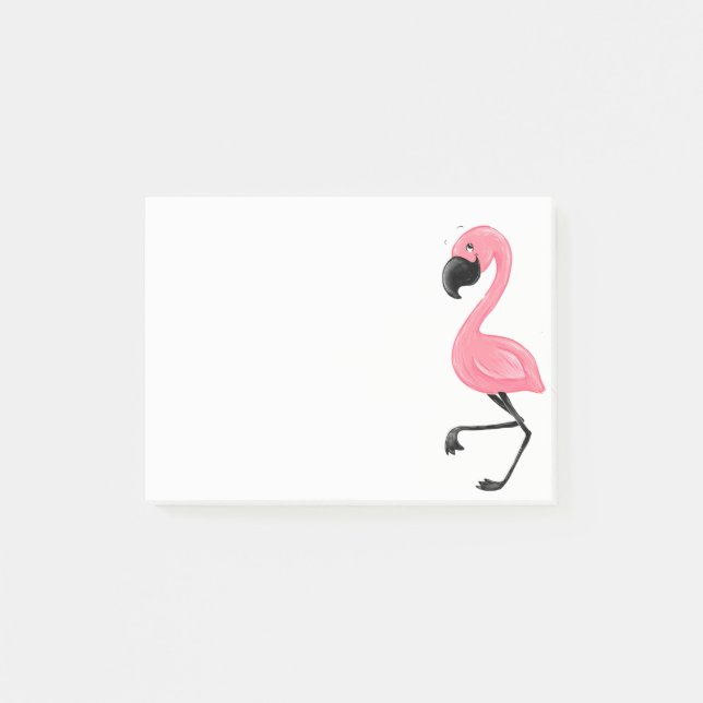 Rosa Flamingo Posta-honom anteckningsbok Post-it Block (Framsida)