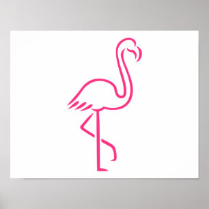 Rosa flamingo poster