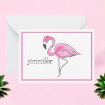 Rosa Flamingo Preppy Gräns Personlig Anteckningskort<br><div class="desc">Våra anpassningsbar rosa flamingo-kort är perfekt för alla tillfälle, vare sig det är en snabbanteckning eller ett hjärtligt tack. Anpassa dem med namn för att lägga till en speciell beröring. Du kan också hitta den fina rosa flamingo-designen för andra objekt i vår butik, PageCreativeDesigns. Ge dig i dag och spjut...</div>