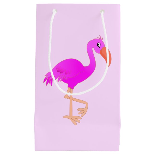 Rosa Flamingo presentpåse (Framsidan)