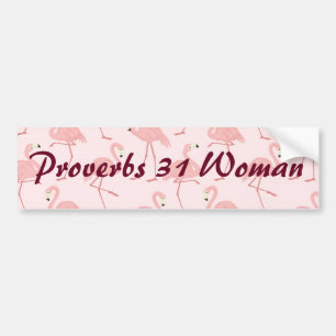 Rosa Flamingo Proverbs 31 Kvinnor Bildekal