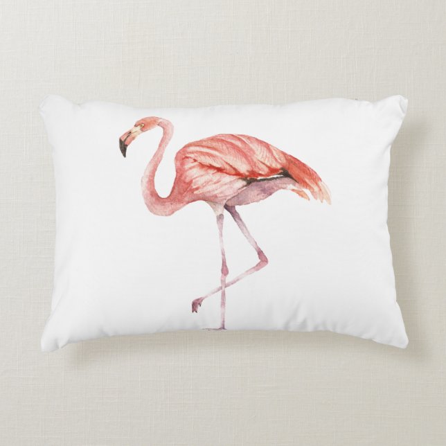 Rosa Flamingo Prydnadskudde (Framsidan)