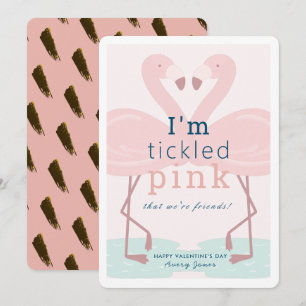 Rosa Flamingo Rosa Valentine Day Card Inbjudningar
