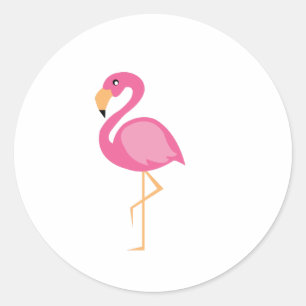 Rosa Flamingo Runt Klistermärke