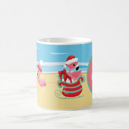 rosa flamingo Santa Kaffemugg