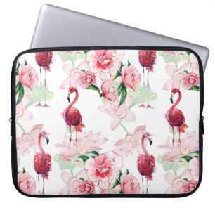 Rosa Flamingo: Seamless Mönster Elegance Laptop Fodral