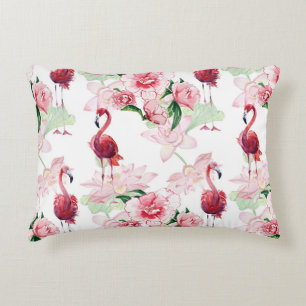 Rosa Flamingo: Seamless Mönster Elegance Prydnadskudde