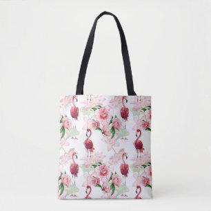 Rosa Flamingo: Seamless Mönster Elegance Tygkasse