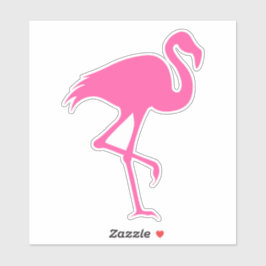Rosa Flamingo Silhouette Bird Animal Wildlife Klistermärken