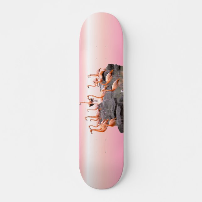 Rosa Flamingo Skateboard (Framsida)