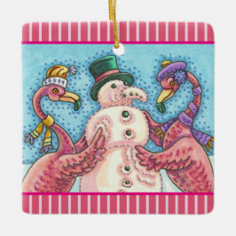 ROSA FLAMINGO SNÖGUBBE, CHRISTMAS HELGDAG ORNAMENT