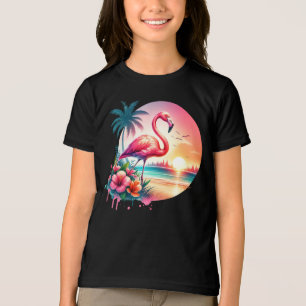 Rosa Flamingo Solnedgång Clipart-93938 T Shirt