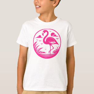 Rosa Flamingo Sommar Cirkel Design-68730 T Shirt