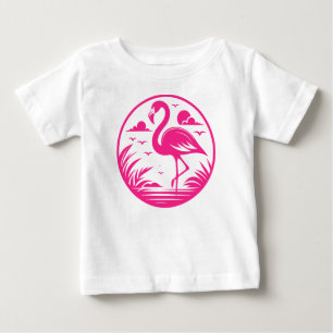 Rosa Flamingo Sommar Cirkel Design-68730 T Shirt